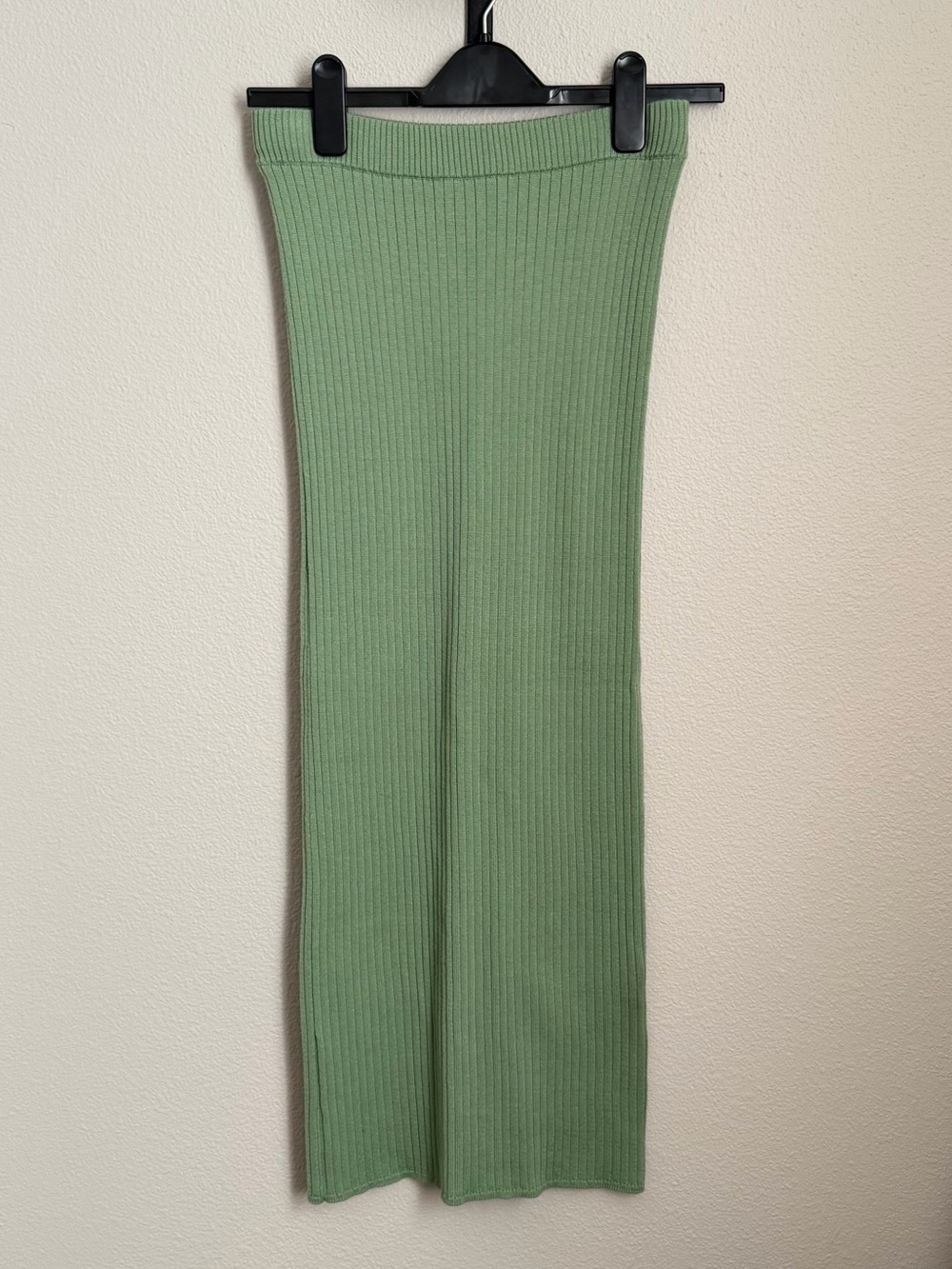 Demy By Demylee Green Ribbed Merino Women’s Sweater Skirt - S